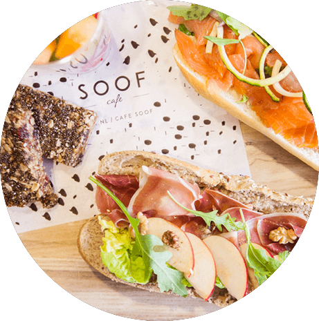 Verse ingrediënten op broodje
